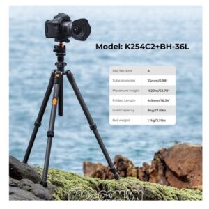 Alternative view of Chân máy ảnh Carbon K&F Concept O254C2 + BH-36 KF09.123